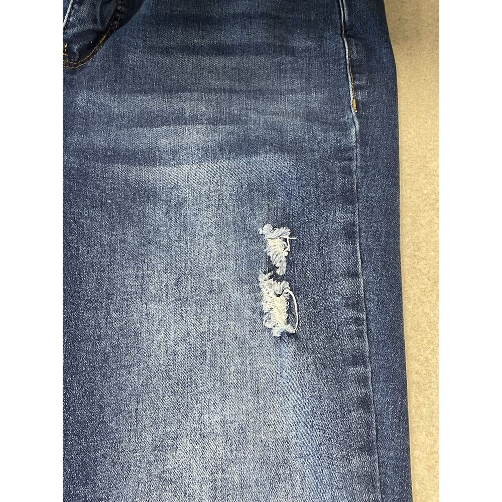 !iT Helena Women's High Rise Skinny Ankle Jeans, Size 8 Blue Wash Distressed - Picture 12 of 14